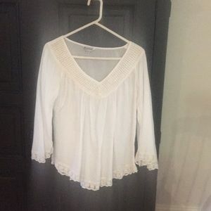 White Bohemian style shirt